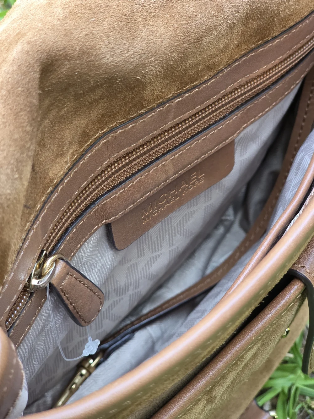 Michael Kors Jamie Suede Saddle Bag Crossbody